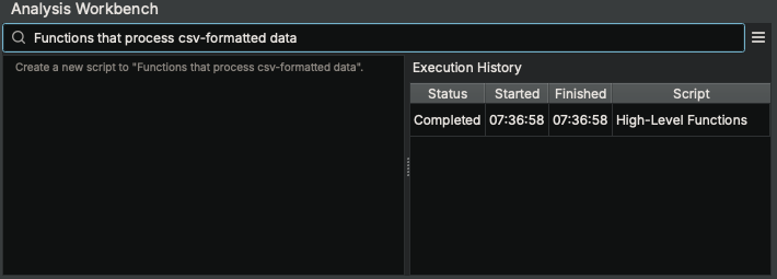 Run Analysis Workbench Script