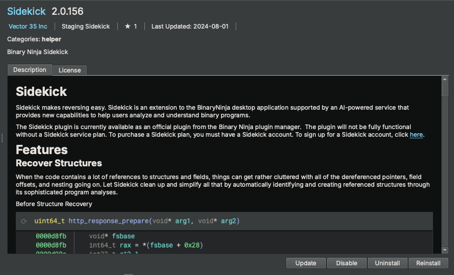 Plugin Manager Update Sidekick